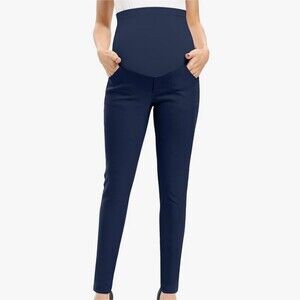 POSHGLAM Women's Maternity Skinny Pants Navy Size M New With Tags